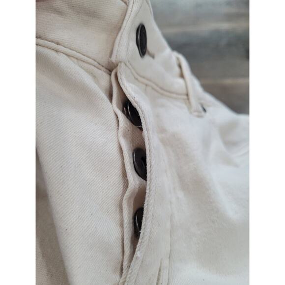 Prana Women's Buxton Jeans size 4 Button Fly Oatmeal NWOT #13 - Picture 4 of 7